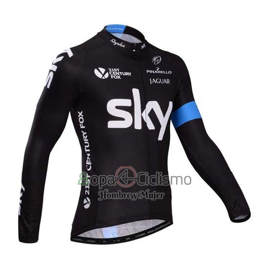 Sky Ropa Ciclismo Culotte Largo 2014 Mangas Largas Negro y Azul